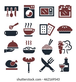 kitchen, cuisine, cook icon set