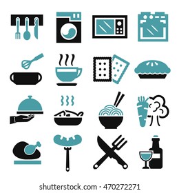 kitchen, cuisine, cook icon set
