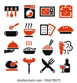 kitchen, cuisine, cook icon set