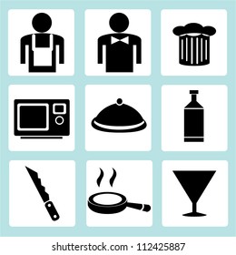 kitchen, cuisine icon set