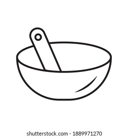 kitchen cup and spoon utensil line style icon vector illustration design