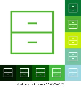 kitchen cupboard line icon, filled outline vector sign, linear style pictogram isolated on white. Symbol, logo illustration. Editable stroke. Pixel perfect