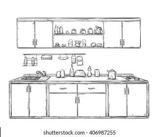 225,231 Kitchen hand drawn Images, Stock Photos & Vectors | Shutterstock