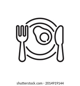 Kitchen Cutleries ilustración de estilo de iconos de contorno vectorial. archivo EPS 10