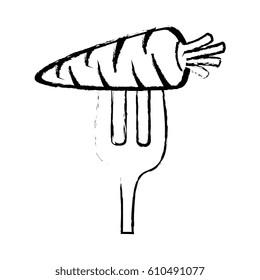 kitchen cutlery with healthy food