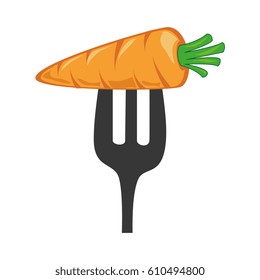 kitchen cutlery with healthy food