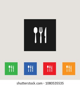 Kitchen cutlery Icon, stock vector illustration, EPS10. 