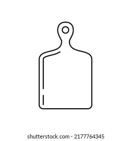 Kitchen cutting board icon in line style icon, isolated on white background