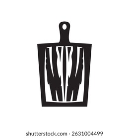 Kitchen cutting board silhouette vector