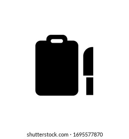 Küchenschneiden Symbol Vektorillustration Illustration Glyph Stil Design. einzeln auf weißem Hintergrund