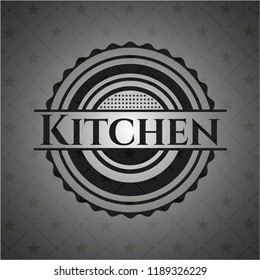 Kitchen dark icon or emblem