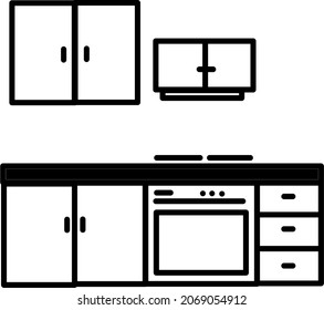 it is a kitchen decoration, with an flat aesthetic line design. perfect use for web, design, star up and etc. So, let's download this.