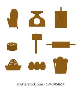 KITCHEN DESIGN ICONS, ACCESORIES BROWN ON WHITE