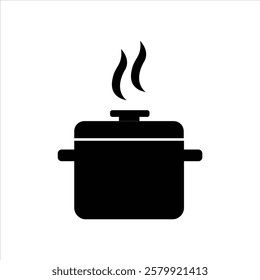 Kitchen design over background, vector illustration. Pot Icon