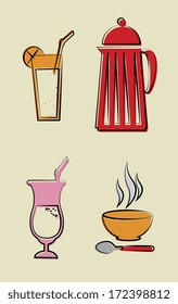 kitchen design over beige background vector illustration