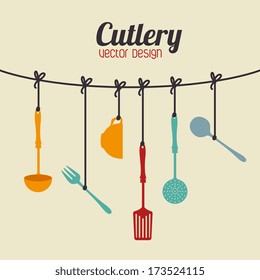 kitchen design over beige  background vector illustration