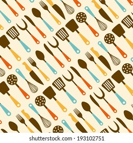 Kitchen design over beige background, vector illustration