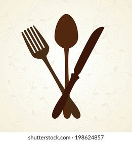 Kitchen design over beige background, vector illustration