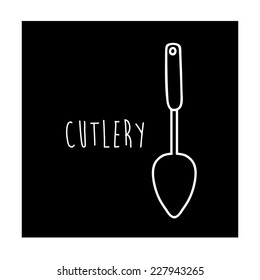 Kitchen design over black background,  vector illustration