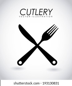 Kitchen design over gray background, vector illustration