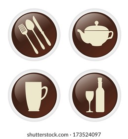 kitchen design over white background vector illustration