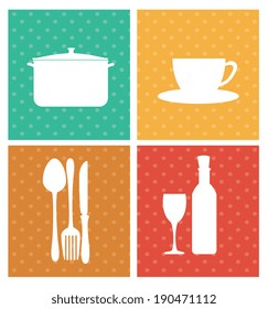 kitchen design over white background, vector illustration