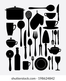 Kitchen design over white background, vector illustration