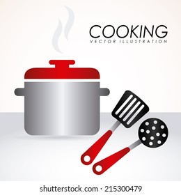 kitchen design over white background vector illustration 