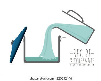 Kitchen design over white background, vector illustration