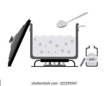 Kitchen design over white background, vector illustration