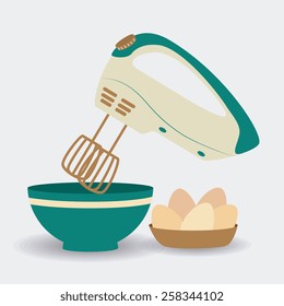 Kitchen design over white background, vector illustration.