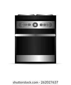 Kitchen design over white background, vector illustration.