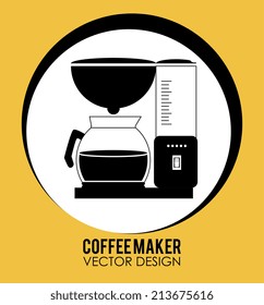 Kitchen design over yellow background,vector illustration
