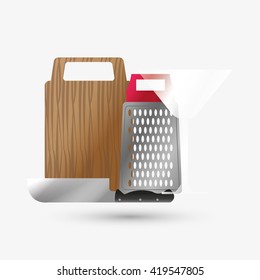 Kitchen design. Supplies icon. White background, vector illustration