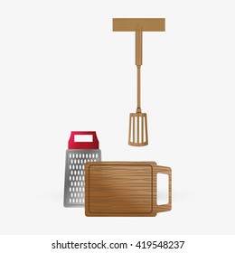 Kitchen design. Supplies icon. White background, vector illustration