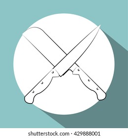 Kitchen design. Supplies icon. White background, vector illustration
