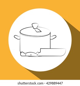Kitchen design. Supplies icon. White background, vector illustration
