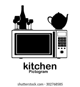 Kitchen digital design, vector illustration eps 10