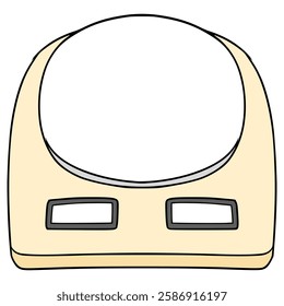 kitchen digital scale illustration hand drawn isolated vector