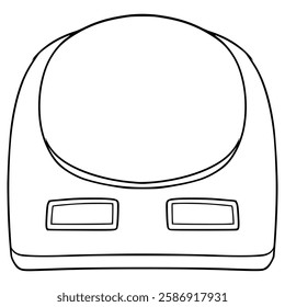 kitchen digital scale illustration hand drawn outline vector