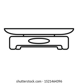 Kitchen digital scales icon. Outline kitchen digital scales vector icon for web design isolated on white background