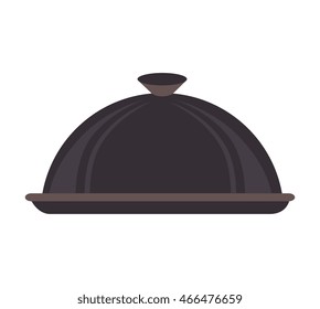 Kitchen dish utensil, isolated flat icon design
