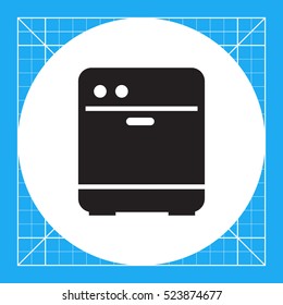 Kitchen dishwasher icon
