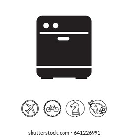 Kitchen dishwasher icon