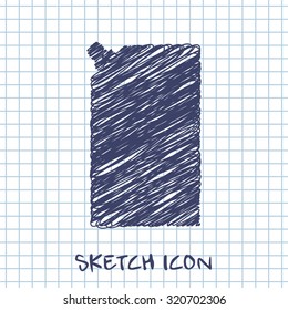 kitchen doodle sketch icon of sauce pack 