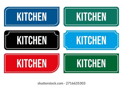 Ilustración de letrero de puerta de cocina Señales de puerta imprimibles para áreas de servicio de alimentos