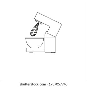 Küchenmischer. Illustration für Web und Mobile Design.
