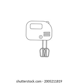 Kitchen Dough Mixer Line Icon