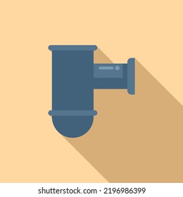 Kitchen Drain Pipe Icon Flat Vector. Service Sewer. Sink Faucet