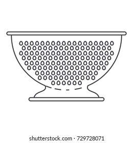 kitchen drainer flat monochrome silhouette vector illustration